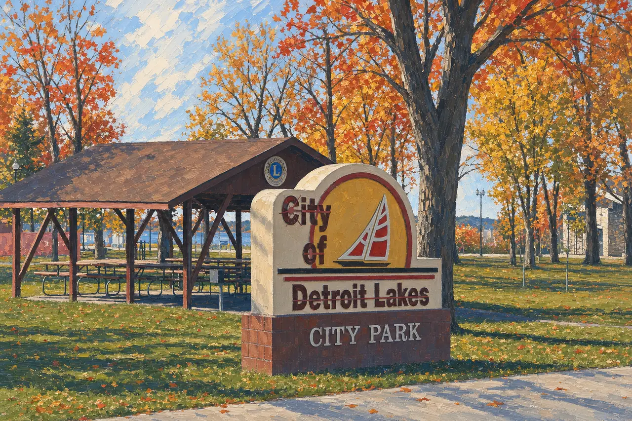The City Park sign, Detroit Lakes