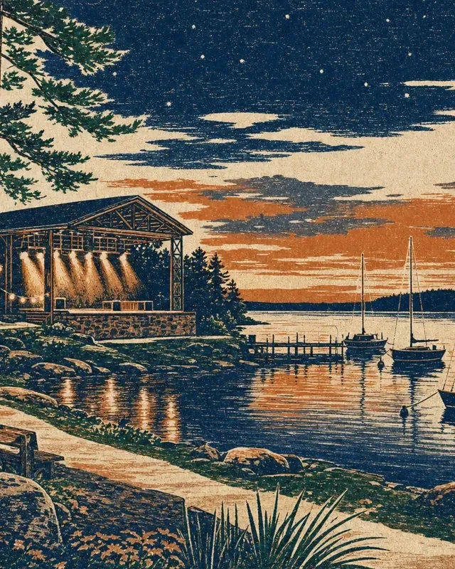 Print-style illustration for Water Carnival week 2026, the short version